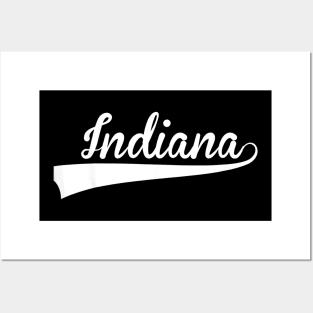 INDIANA Baseball Softball Styled Posters and Art